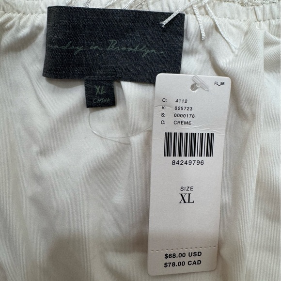 NWT Anthropologie Sunday in Brooklyn Fringe Crop Camisole Cream Women's XL - Picture 9 of 11